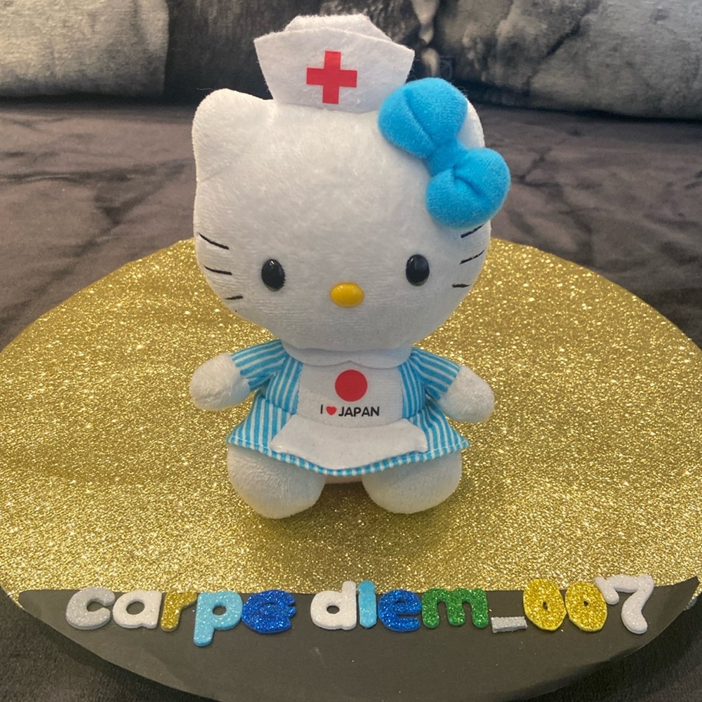 🍭2011 🐱 Ty I love Japan San rio Hello Kitty Nurse Plush Stuffed Animal Toy